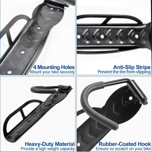 CHARMOUNT Bike Rack Wall Mount - Heavy Duty Bike Hanger - Picture 2 of 6